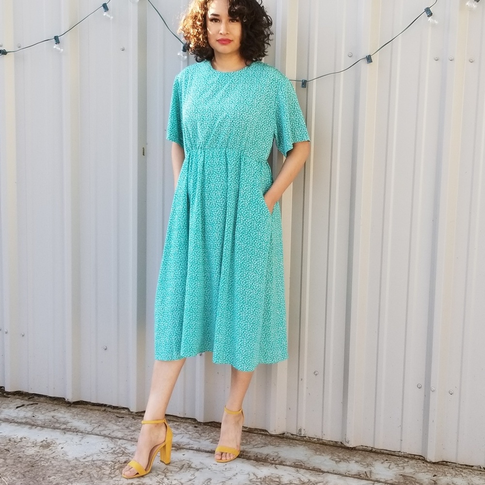 Vintage light turquoise dress